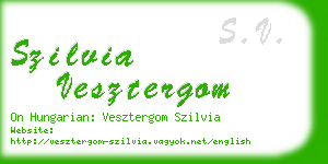 szilvia vesztergom business card